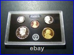 2012S Silver 5 piece partial proof set withbox & COA