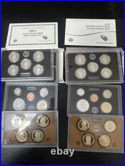 2013 & 2014 Silver Proof Set U. S. Mint Original Government Packaging OGP COA