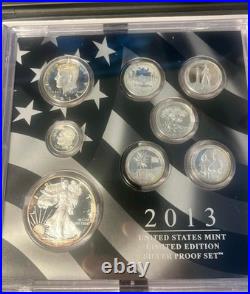 2013-S U. S. Mint Limited Edition Silver Proof Set 90% Silver