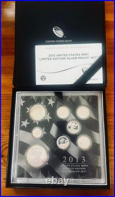 2013-S U. S. Mint Limited Edition Silver Proof Set 90% Silver