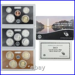 2013 Silver Proof Set U. S. Mint Original Government Packaging OGP COA