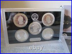 2013 Silver Proof Set Us Mint S & Coa + Original Outer Box