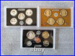 2013 Silver Proof Set Us Mint S & Coa + Original Outer Box