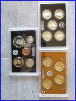2013 Silver Proof Set Us Mint S & Coa + Original Outer Box