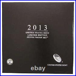 2013 U. S Mint Limited Edition Silver Proof 8 Piece Set Collectible OGP COA