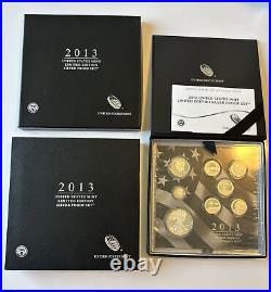 2013 U. S. Mint Limited Edition Silver Proof Set 8 Coins With Box & COA