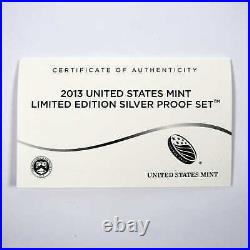 2013 U. S Mint Limited Edition Silver Proof Set OGP COA SKUCPC4590