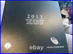 2013 U. S Mint Limited Edition Silver Proof Set-PRISTINE CONDITION AS IT CAME