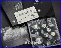 2013 US Limited Edition Silver Proof Set With COA 8 Coins