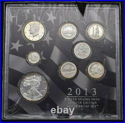 2013 US Limited Edition Silver Proof Set With COA 8 Coins