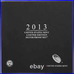 2013 US Mint Limited Edition Silver 8 Coin Proof Set in Box & NO COA