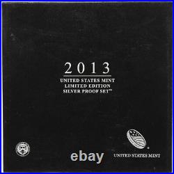 2013 US Mint Limited Edition Silver 8 Coin Proof Set in Box & NO COA