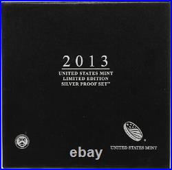 2013 US Mint Limited Edition Silver 8 Coin Proof Set in Box & NO COA