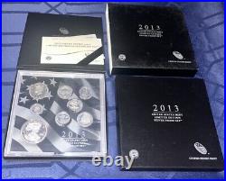 2013 US Mint Limited Edition Silver Proof Set 8 Coins with Box COA and Sleeve