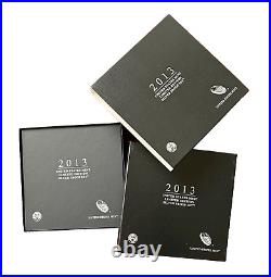 2013 US Mint Limited Edition Silver Proof Set 8 Coins with Box COA and Sleeve