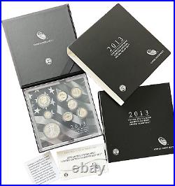 2013 US Mint Limited Edition Silver Proof Set 8 Coins with Box COA and Sleeve