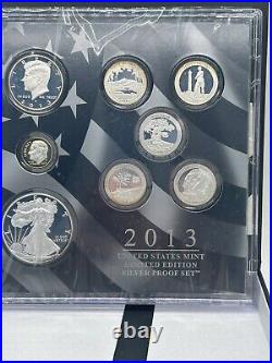 2013 United States Mint Limited Edition Silver Proof Set, OGP with COA