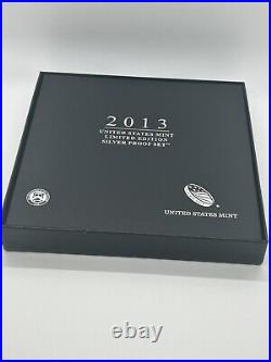 2013 United States Mint Limited Edition Silver Proof Set, OGP with COA