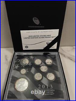 2013 United States Mint Limited Edition Silver Proof Set with OGP And COA