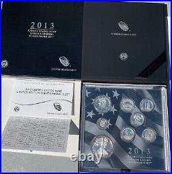 2013 United States Mint Limited Edition Silver Proof Set with OGP/COA
