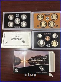 2013 United States Mint Silver Proof Set COA and OGP