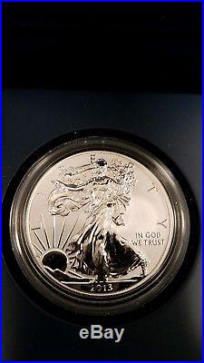 2013 W American Eagle West Point Two-coin Silver Set Enhanced Reverse Proof Coa