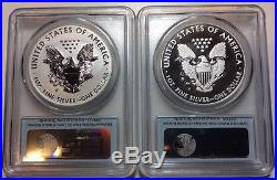 2013-W West Point Set First Strike PCGS MS 70 & PR 70 Reverse Proof Silver Eagle