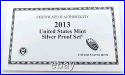 2013-s Mint 14 Coin Silver Proof Set Original Government Packaging And Coa