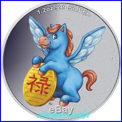 2014 Australia Lunar Horse Chinese Fu Lu Shou 1/2oz Silver Proof Three-Coin Set