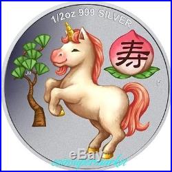 2014 Australia Lunar Horse Chinese Fu Lu Shou 1/2oz Silver Proof Three-Coin Set