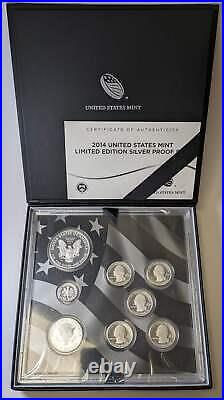 2014 LIMITED ED 8-pc SILVER PROOF SET