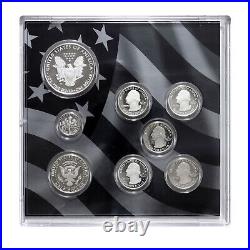 2014 Limited Edition Silver Proof Set Black Box & COA 7 Coins and Silver Eagle