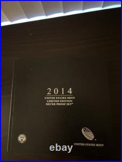 2014 Limited Edition Silver Proof Set OGP
