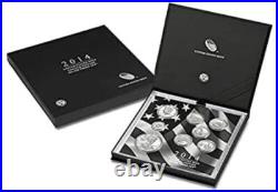 2014-S & W Limited Edition Silver US Mint Eight Coin Proof Set with Box and COA