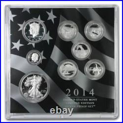 2014-S & W Limited Edition Silver US Mint Eight Coin Proof Set with Box and COA