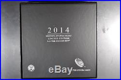 2014 S, W United States Mint Limited Edition 90% Silver Proof Set Coin Collection
