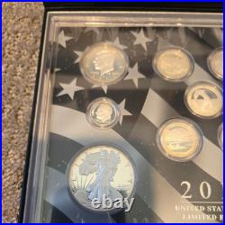 2014 U. S. Limited Edition Silver Proof Set 8 Coins Orig. Sleeve, Box & Coa