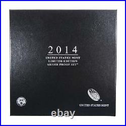 2014 U. S Mint Limited Edition Silver Proof 8 Piece Set Collectible OGP COA