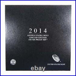 2014 U. S Mint Limited Edition Silver Proof 8 Piece Set Collectible OGP COA