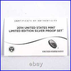 2014 U. S Mint Limited Edition Silver Proof 8 Piece Set Collectible OGP COA