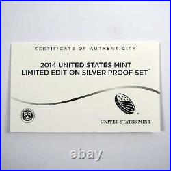 2014 U. S Mint Proof 8 Piece Silver Proof Set OGP COA SKUCPC4748