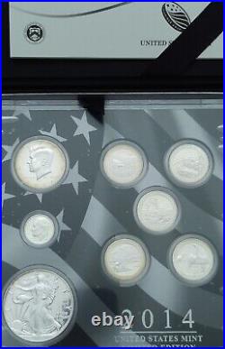 2014 US Mint Limited Edition Silver Proof Set OGP & COA still Sealed and Toning