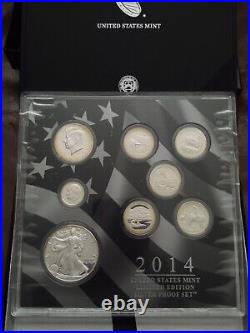 2014 US Mint Limited Edition Silver Proof Set OGP & COA still Sealed and Toning