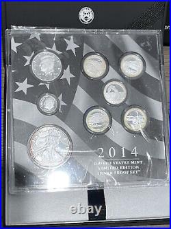 2014 United States Mint Limited Edition Silver Proof Set in OGP With Toning