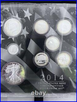 2014 United States Mint Limited Edition Silver Proof Set in OGP With Toning