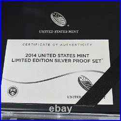 2014 United States Mint Limited Edition Silver Proof Set with OGP/COA