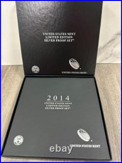 2014 Us Mint Limited Edition Silver Proof Set? 8 Coin Set? Box & Coa Sae Toned