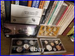 2015 2016 2017 2018 2019 2020 United States Mint Silver Proof Set Lot with COAs