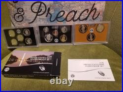 2015 2016 2017 2018 2019 2020 United States Mint Silver Proof Set Lot with COAs
