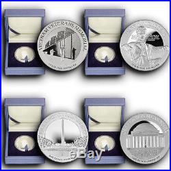2015 4 Coins Set America's National Monuments NIUE 1 oz Proof Silver